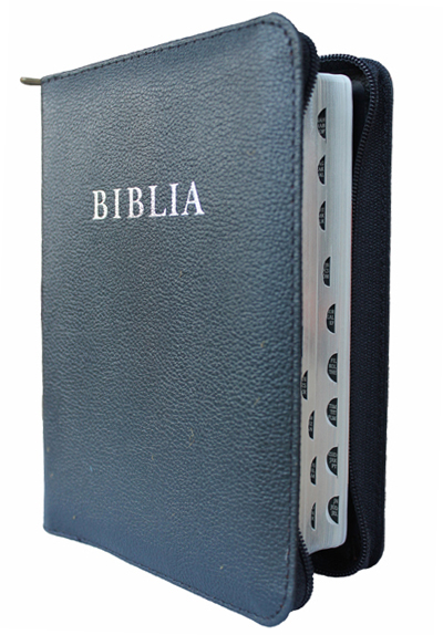 Bible, new translation (RÚF 2014), normal size, leather, zipper